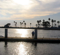 Standing alone,
watching the tide roll in