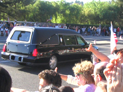 Photo of Ronald Reagan funeral procession
Newbury Park, CA  6-10-2004